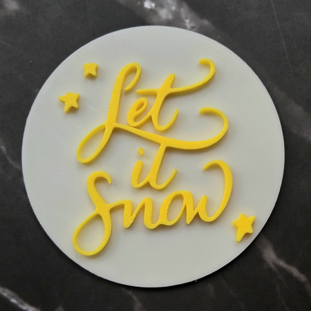 Let it Snow Merry Christmas Cookie Stamp