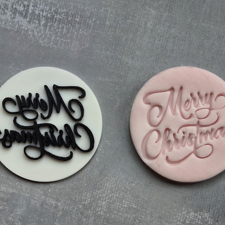 Merry Christmas Cookie Cupcake Stamp