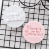 111 Happy Birthday Cookie Stamp | Classic Script Design