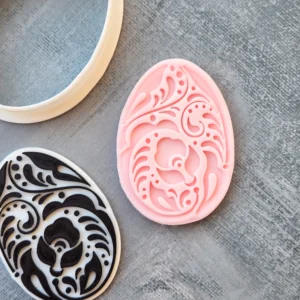 Floral Easter Egg Cookie Cutter & Embosser Set