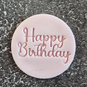Happy Birthday Cookie Stamp | Classic Script Design