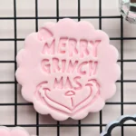 Merry Green-mas S Fondant Embosser | Christmas Cookie Stamp | Winter Biscuit M&S