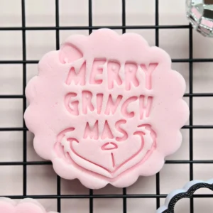 Merry Grinchmas Smile Cookie Stamp | Grinch-Inspired Embosser