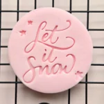 Let It Snow Fondant Embosser | Christmas Cookie Stamp | Winter Biscuit