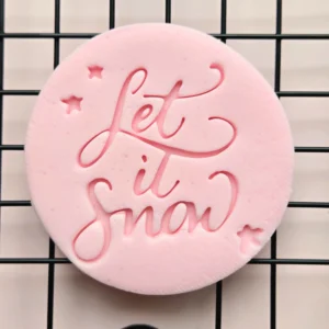 Let It Snow Cookie Stamp | Winter Fondant Embosser