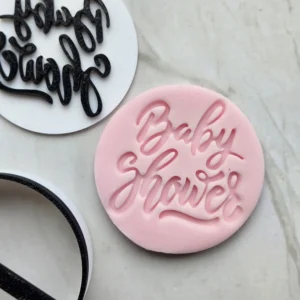 Baby Shower Script Cookie Stamp | Fondant Embosser
