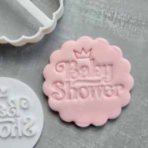 Baby Shower Crown Cookie Stamp | Fondant Embosser