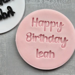 Personalised Happy Birthday Name Cookie Stamp | Classic Design