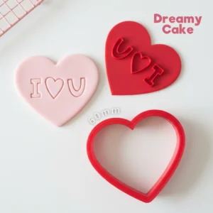 I Love You Heart Cookie Cutter & Embosser Set