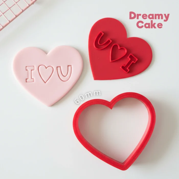 Happy Valentine’s Cupcake Stamp (1) I Love You Heart Cookie Stamp