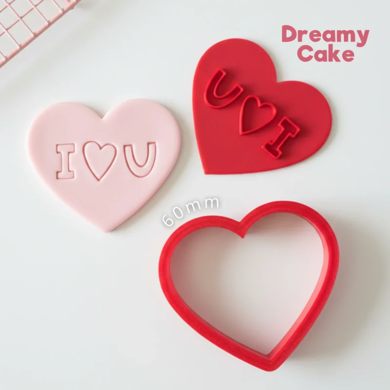 Happy Valentine’s Cupcake Stamp (1) I Love You Heart Cookie Stamp