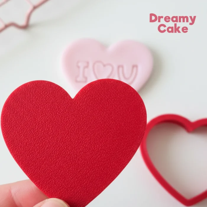 Happy Valentine’s Cupcake Stamp (2) I Love You Heart Cookie Stamp
