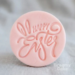 Happy Easter Bunny Ears Cookie Stamp | Fondant Embosser