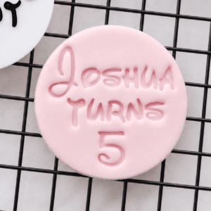 Personalised Name & Age Birthday Cookie Stamp