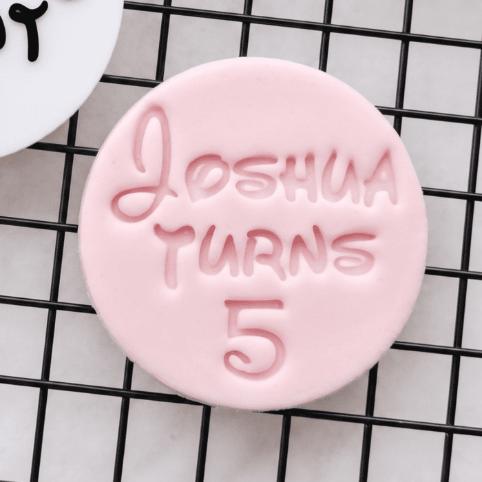 Personalised Name & Age Birthday Cookie Stamp Personalised Name & Age Birthday Cookie Stamp