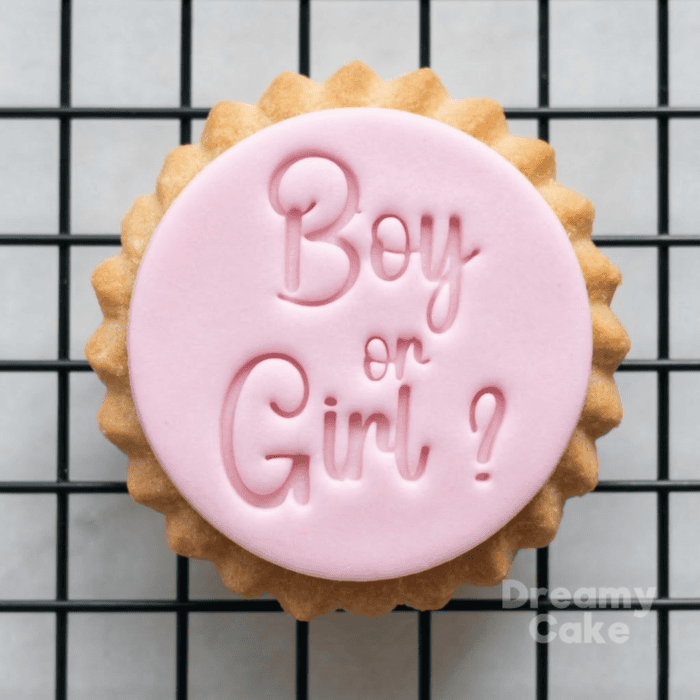 boy_or_girl Boy or Girl Gender Reveal Cookie Stamp | Fondant Embosser