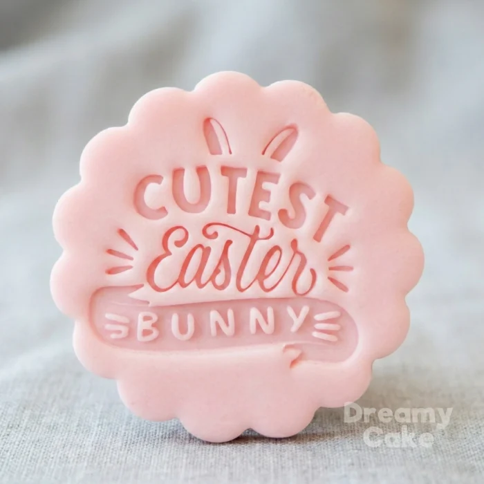 "Cutest Easter Bunny" | Embosser Cookie Stamp