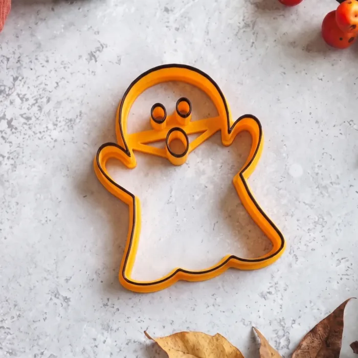 halloween-ghost-cookie-cutter-stamp (1) Halloween Ghost Cookie Cutter & Stamp | Fondant & Biscuit Embosser