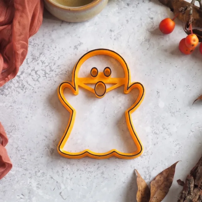 halloween-ghost-cookie-cutter-stamp (2) Halloween Ghost Cookie Cutter & Stamp | Fondant & Biscuit Embosser