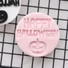 happy halloween cookie stamp (1) Happy Halloween pumpkin face cookie stamp with embossed fondant topper