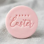Bring your Easter bakes to life with this Happy Easter cookie stamp and matching cutter. Perfect for sugar cookies, biscuits, fondant or cupcake toppers – ideal for Easter hampers, school bake sales and family baking days.