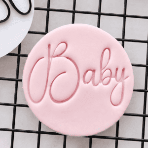 Baby Cookie Stamp | Minimal Script Fondant Embosser
