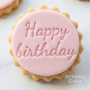 Happy Birthday Cookie Stamp | Calligraphy Design