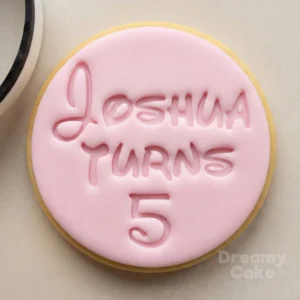 Personalised Name & Age Birthday Cookie Stamp