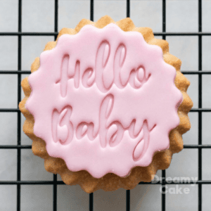 Hello Baby Cookie Stamp | Baby Shower Fondant Embosser