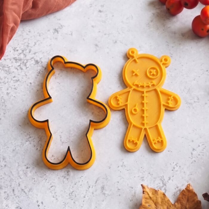 voodoo doll cookie cutter (1) Two-piece voodoo doll cutter and matching fondant embosser