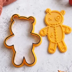 Halloween voodoo doll cookie cutter and embosser set