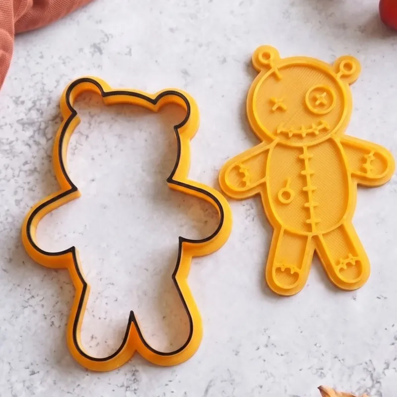 voodoo doll cookie cutter (2) Halloween voodoo doll cookie cutter and embosser set