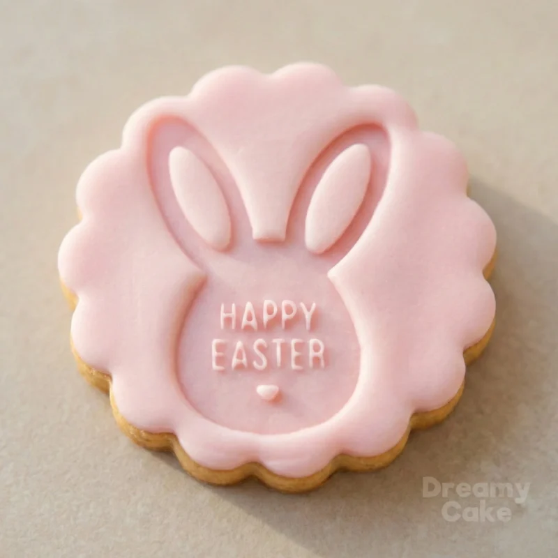 Happy Easter Bunny Embosser Cookie Cutter