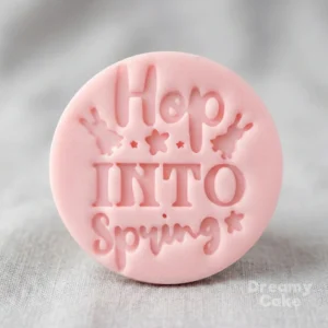 Hop Into Spring Cookie Stamp | Easter Fondant Embosser