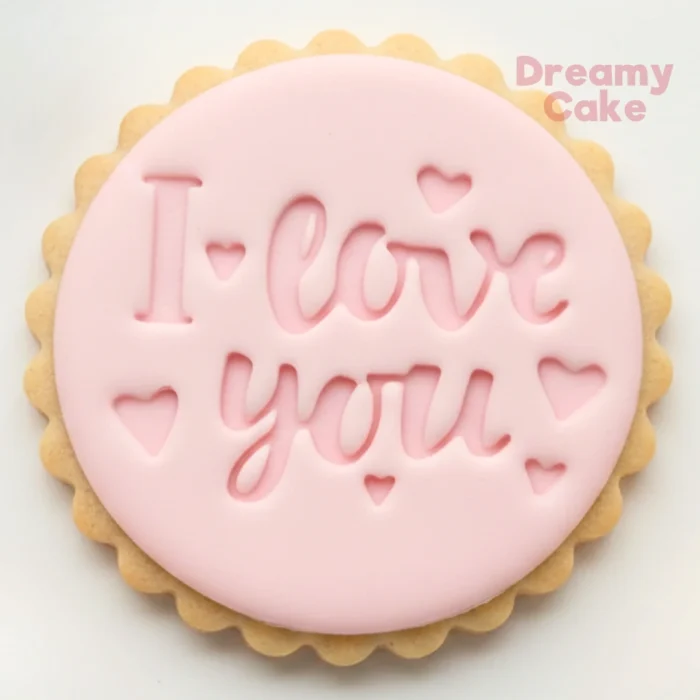 I Love You Heart Cookie Stamp