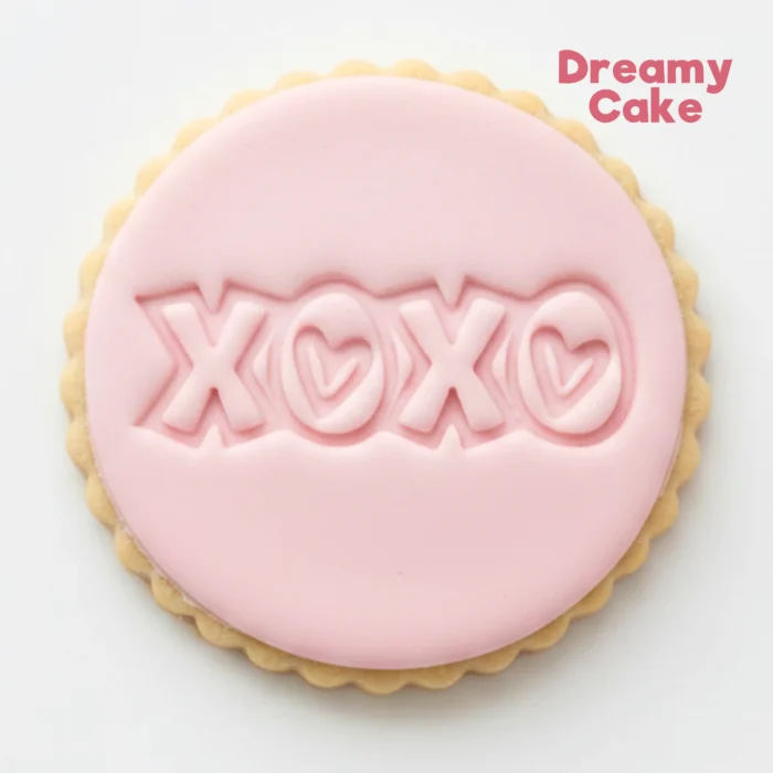 XOXO Hugs & Kisses Cookie Stamp | Valentine Fondant Embosser