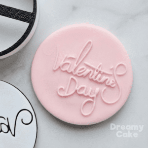 Valentine’s Day Calligraphy Cookie Stamp | Fondant Embosser
