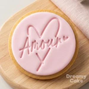 Amour Heart Cookie Stamp | French Valentine Fondant Embosser