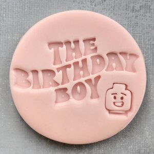 The Birthday Boy LEGO Head Cookie Stamp | Fondant Embosser