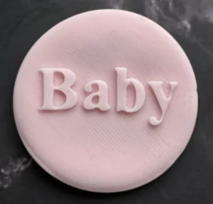 Baby Shower Crown Cookie Stamp | Elegant Fondant Embosser
