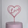 Happy Birthday Heart Cake Topper