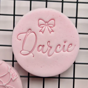 Personalised Name & Bow Cookie Stamp