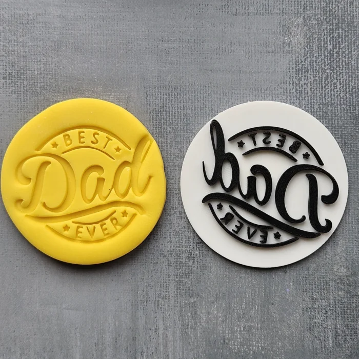 Best Dad Ever Heart Cookie Stamp