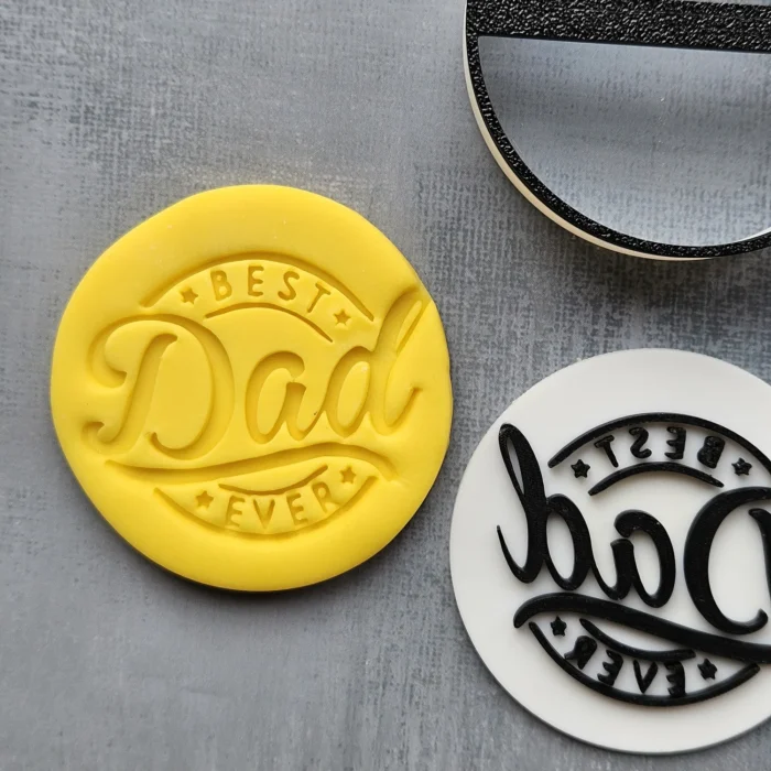 Best Dad Ever Heart Cookie Stamp