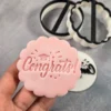 Congrats Fondant Stamp