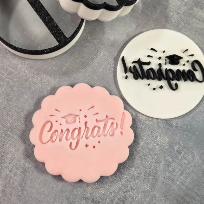 Congrats Fondant Stamp