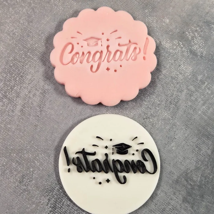Congrats Fondant Stamp