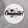 Congrats Fondant Stamp