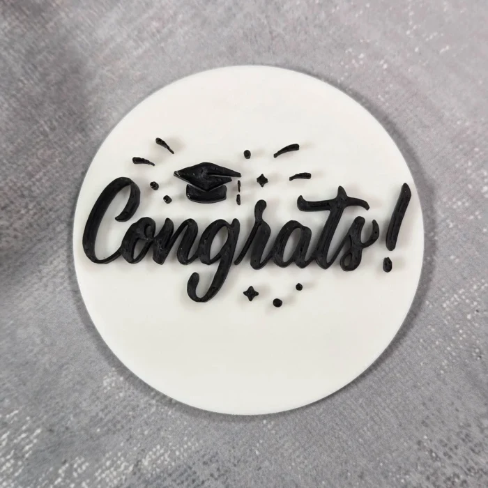 Congrats Fondant Stamp