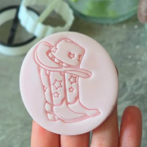 Cowboy Boots Cookie Stamp | Western Hen Do Fondant Embosser
